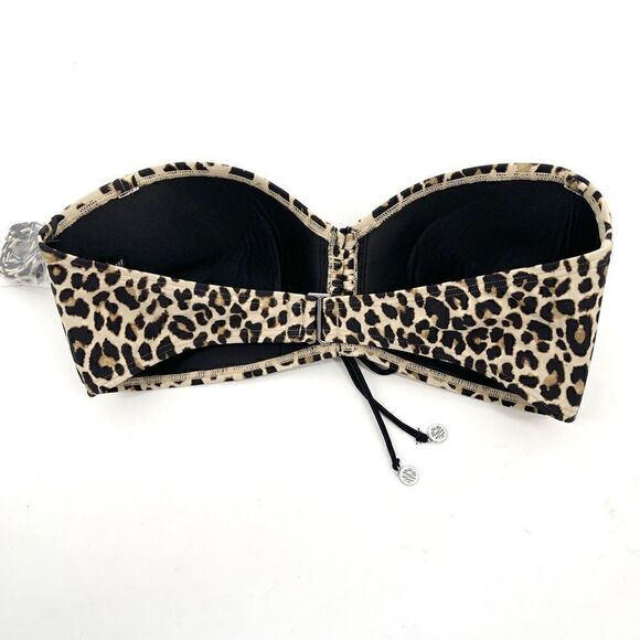 DKYN Leopard-Print Bandeau Bikini Top - Picture 5 of 6